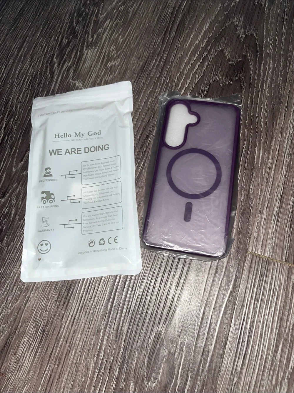 Purple Smartphone Case with Magnetic Ring- Samsung S25 FE